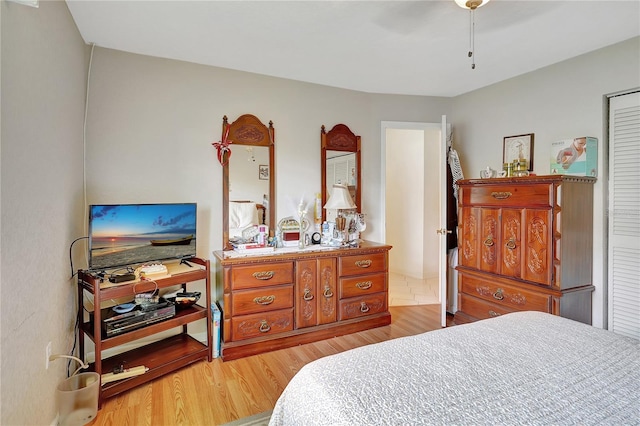 80 Rio Cuarto St, Punta Gorda, FL 33983 - bedroom featuring light wood finished floors and a ceiling fan