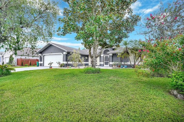 80 Rio Cuarto St, Punta Gorda, FL 33983 - single story home with an attached garage, a front yard, and concrete driveway