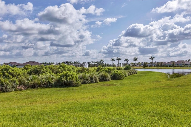 10347 Coastal Shores Dr, Parrish, FL 34219 - view of grassy yard with a water view and a residential view