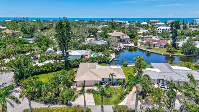6962 Belgrave Dr, Sarasota, FL 34242 - aerial view of residential area featuring a large body of water