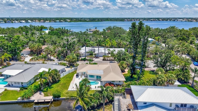 6962 Belgrave Dr, Sarasota, FL 34242 - aerial perspective of suburban area featuring a nearby body of water