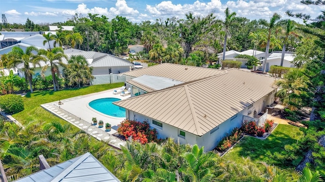 6962 Belgrave Dr, Sarasota, FL 34242 - aerial view of residential area with a pool area