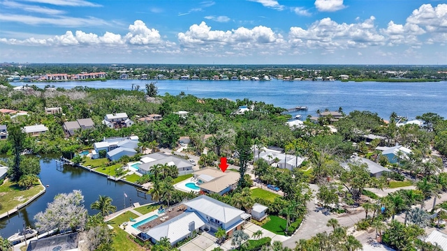 6962 Belgrave Dr, Sarasota, FL 34242 - aerial view of residential area with a nearby body of water