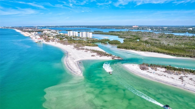 6962 Belgrave Dr, Sarasota, FL 34242 - bird's eye view of waterfront with a beach