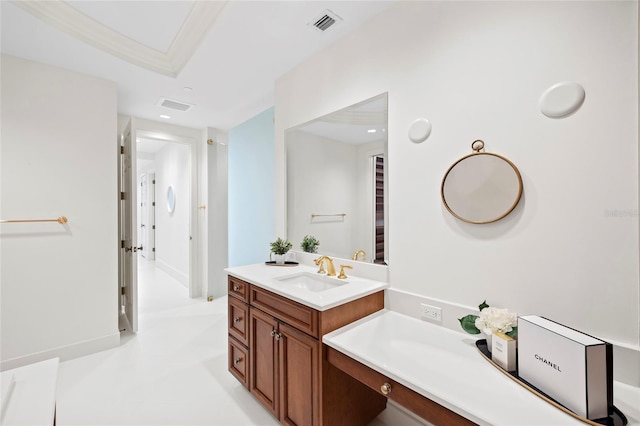 2251 Gulf Of Mexico Dr Unit 301, Longboat Key, FL 34228 - bathroom with vanity and recessed lighting