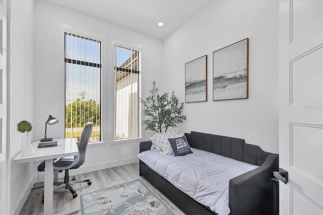 10270 Castanet Ave, Englewood, FL 34224 - bedroom featuring wood finished floors, a desk, and recessed lighting