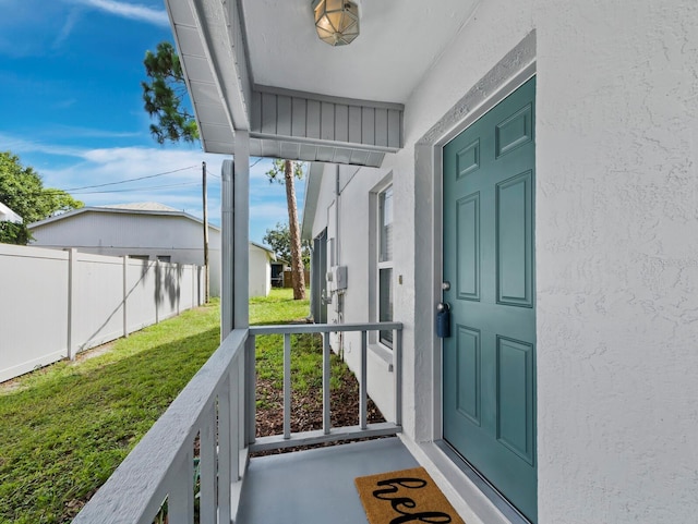 3223 Jamaica St, Sarasota, FL 34231 - property entrance with stucco siding