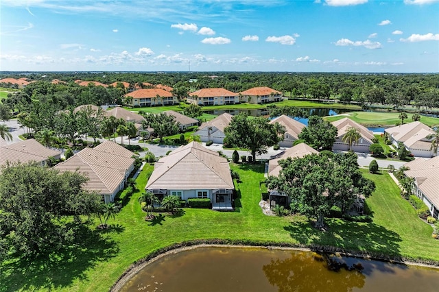 7039 Woodmore Ter, Lakewood Ranch, FL 34202 - aerial view of residential area with a large body of water