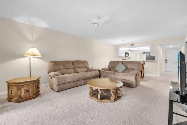 6713 Stone River Rd Unit 101, Bradenton, FL 34203 - living area featuring ceiling fan and carpet