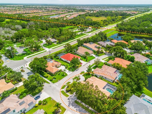471 Park Trace Blvd, Osprey, FL 34229 - aerial view of residential area with a large body of water