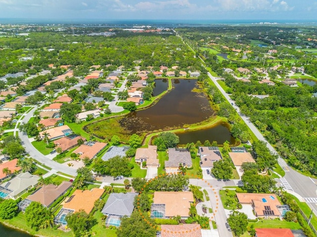471 Park Trace Blvd, Osprey, FL 34229 - aerial view of residential area featuring a large body of water