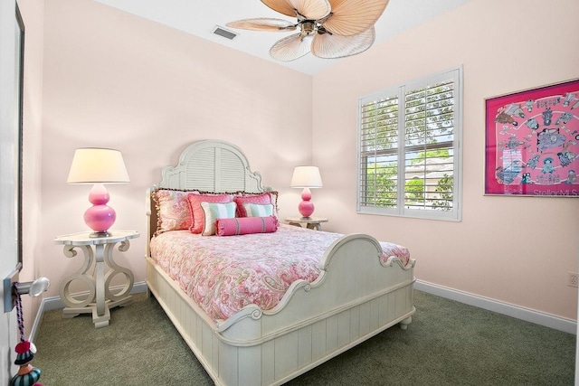 471 Park Trace Blvd, Osprey, FL 34229 - bedroom featuring carpet floors and a ceiling fan
