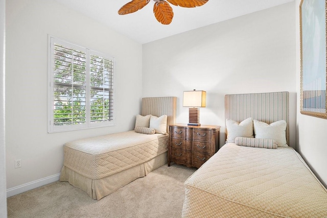 471 Park Trace Blvd, Osprey, FL 34229 - carpeted bedroom with baseboards and ceiling fan