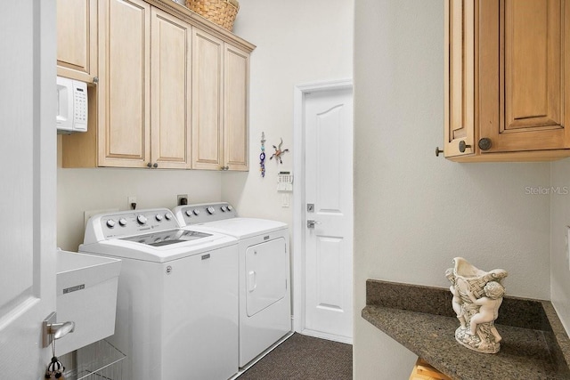 471 Park Trace Blvd, Osprey, FL 34229 - laundry area with cabinet space and washing machine and clothes dryer