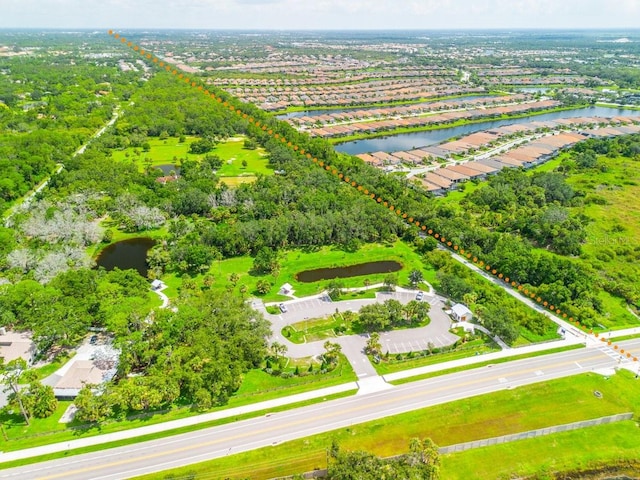 471 Park Trace Blvd, Osprey, FL 34229 - aerial view of residential area featuring a nearby body of water