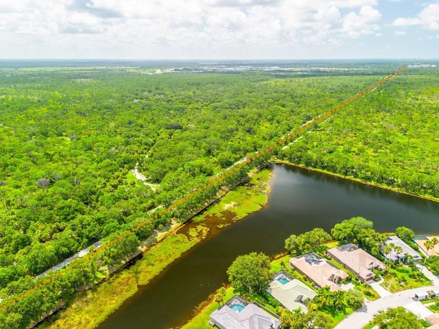 471 Park Trace Blvd, Osprey, FL 34229 - aerial view of a forest and a nearby body of water