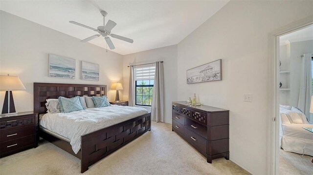 8397 38th Street Cir E Unit 306, Sarasota, FL 34243 - bedroom with light carpet and a ceiling fan
