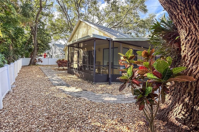 6818 Arbor Oaks Cir, Bradenton, FL 34209 - view of side of home featuring a sunroom