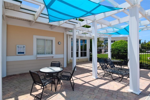4802 51st St W Unit 1310, Bradenton, FL 34210 - view of patio / terrace featuring a pergola