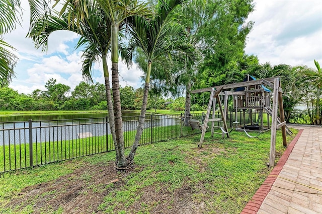 3911 91st Ave E, Parrish, FL 34219 - view of yard featuring a playground and a water view