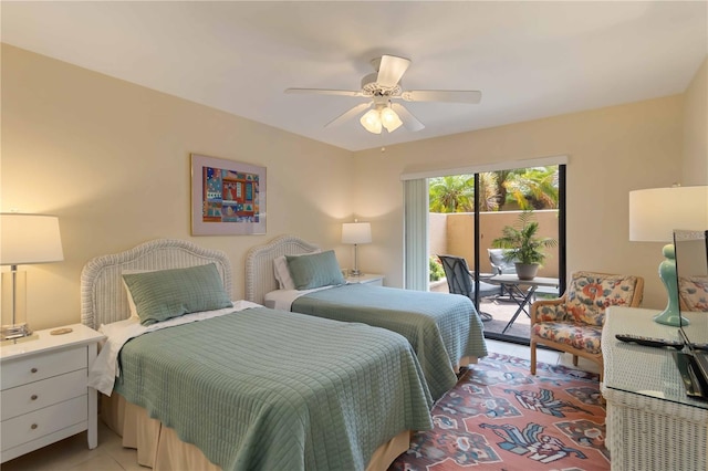 5705 Ashton Way Unit 5705, Sarasota, FL 34231 - bedroom featuring access to exterior and ceiling fan