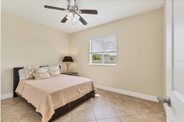 1402 SW 4th Ln, Cape Coral, FL 33991 - bedroom featuring light tile patterned floors and a ceiling fan