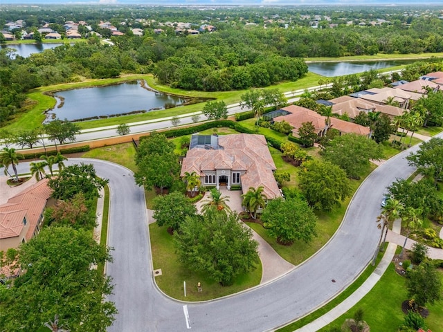 6926 Lacantera Cir, Lakewood Ranch, FL 34202 - aerial perspective of suburban area featuring a large body of water