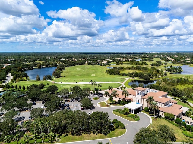 6926 Lacantera Cir, Lakewood Ranch, FL 34202 - drone / aerial view of a nearby body of water and a golf course