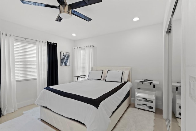 6917 22nd St W, Bradenton, FL 34207 - bedroom with recessed lighting and ceiling fan
