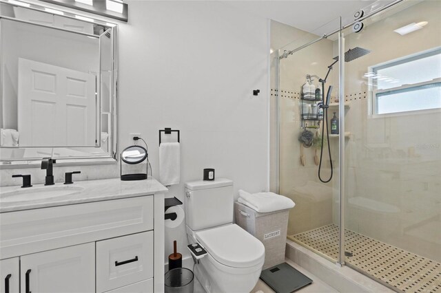 6917 22nd St W, Bradenton, FL 34207 - bathroom featuring a shower stall and vanity