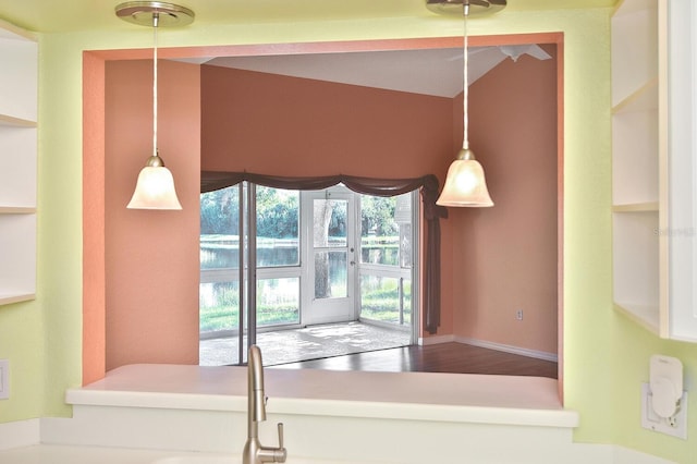 7605 Sweetbay Cir Unit 5-102, Bradenton, FL 34203 - unfurnished dining area with wood finished floors and baseboards