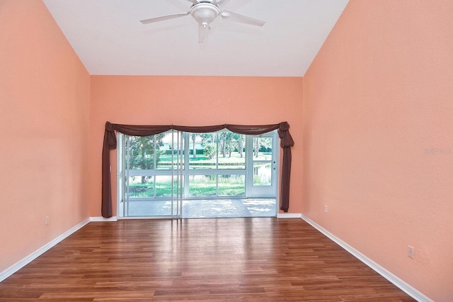 7605 Sweetbay Cir Unit 5-102, Bradenton, FL 34203 - spare room with wood finished floors and ceiling fan