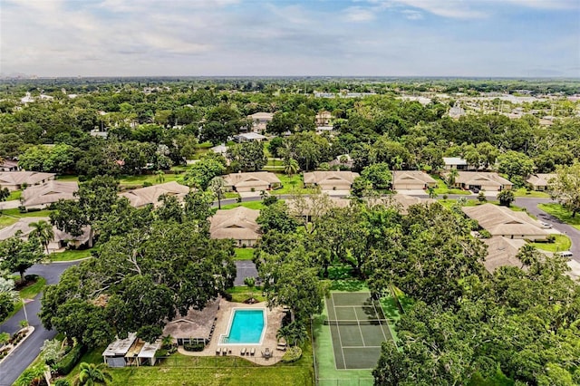 3518 Wilkinson Woods Dr Unit 11, Sarasota, FL 34231 - aerial perspective of suburban area featuring a pool