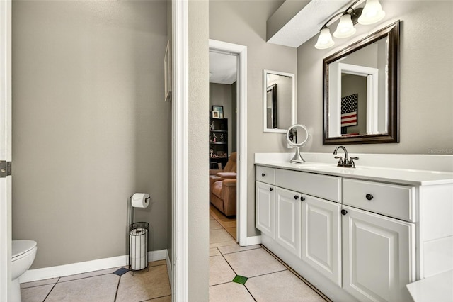 4668 73rd St E, Bradenton, FL 34203 - bathroom with vanity and tile patterned flooring