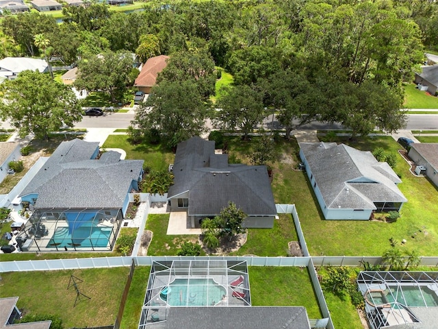4668 73rd St E, Bradenton, FL 34203 - aerial view of residential area featuring a pool area