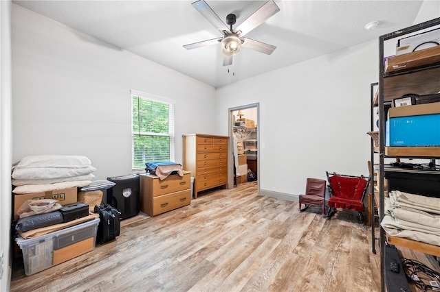 174 SW Caboose Dr, Fort White, FL 32038 - home office featuring wood finished floors and ceiling fan