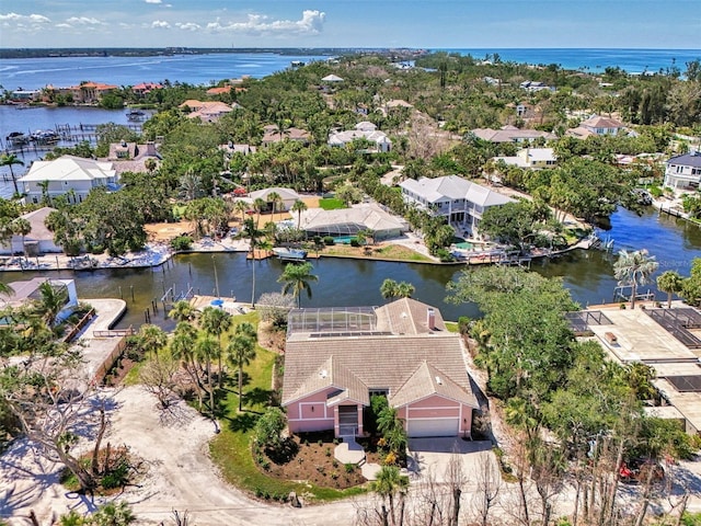 1236 Port Ln, Sarasota, FL 34242 - view of property location featuring a large body of water and nearby suburban area