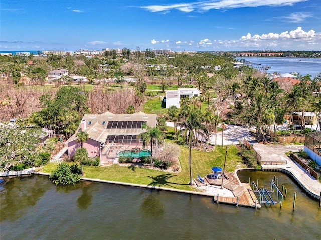 1236 Port Ln, Sarasota, FL 34242 - aerial view of a nearby body of water and a tree filled landscape
