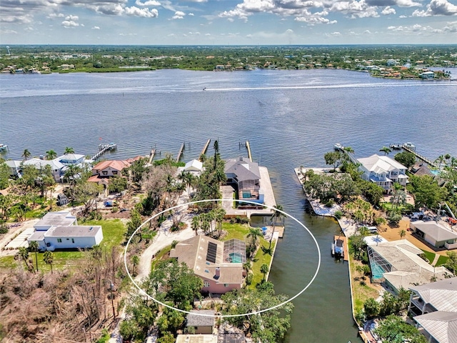 1236 Port Ln, Sarasota, FL 34242 - aerial view of residential area featuring a large body of water