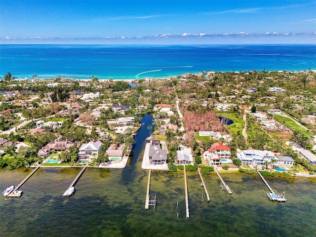1236 Port Ln, Sarasota, FL 34242 - view of property location featuring a large body of water and nearby suburban area