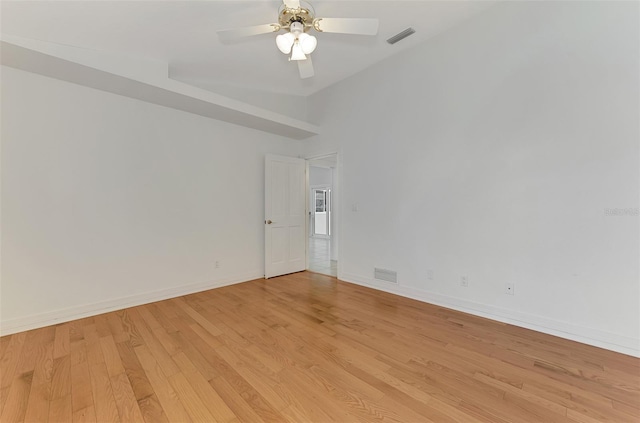 1236 Port Ln, Sarasota, FL 34242 - spare room with light wood finished floors and a ceiling fan