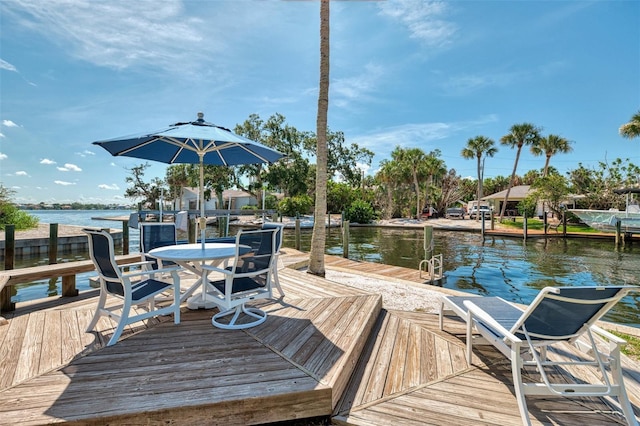 1236 Port Ln, Sarasota, FL 34242 - dock area with a water view