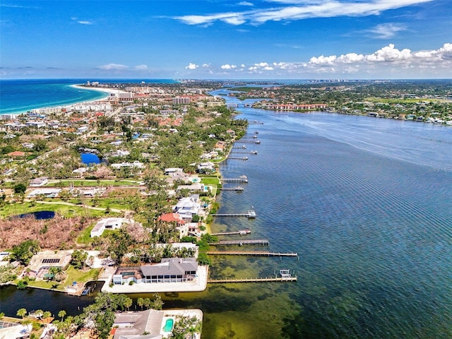 1236 Port Ln, Sarasota, FL 34242 - drone / aerial view of a nearby body of water