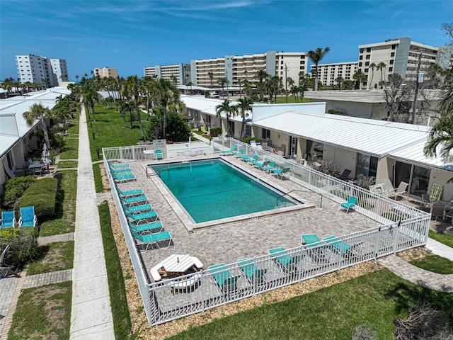 5830 Midnight Pass Rd Unit 108, Sarasota, FL 34242 - community pool featuring a patio