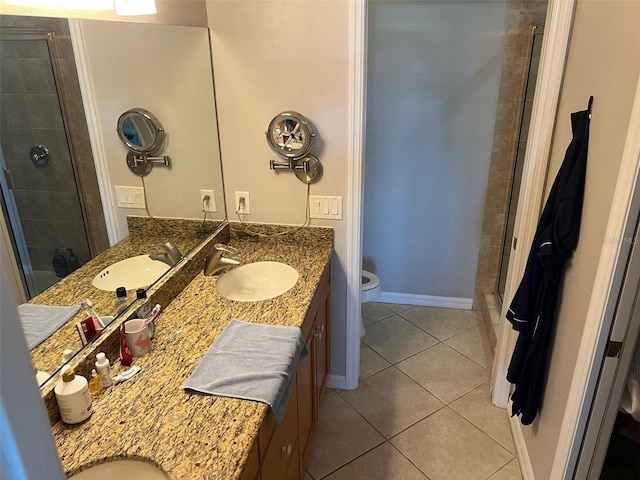 6444 7th Avenue Cir W Unit 6444, Bradenton, FL 34209 - full bathroom with a stall shower, tile patterned floors, and vanity