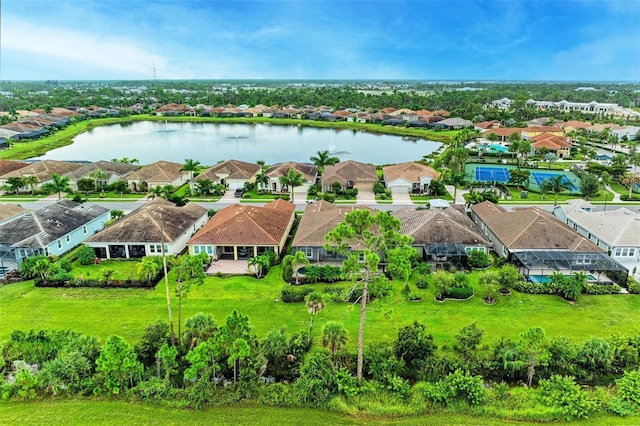 11680 Tapestry Ln, Venice, FL 34292 - aerial perspective of suburban area with a nearby body of water