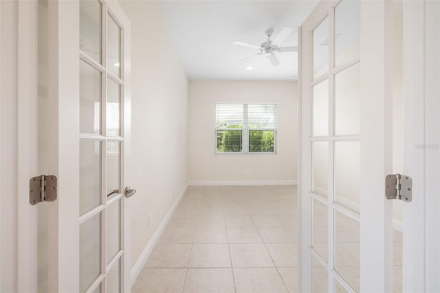 13789 Old Creek Ct, Parrish, FL 34219 - spare room featuring a ceiling fan and light tile patterned floors