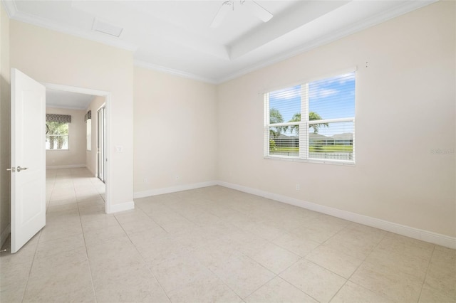 13789 Old Creek Ct, Parrish, FL 34219 - spare room featuring crown molding and light tile patterned floors