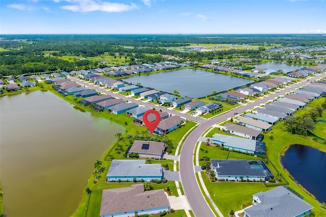 13789 Old Creek Ct, Parrish, FL 34219 - aerial perspective of suburban area with a nearby body of water