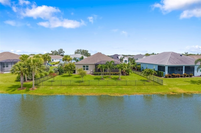 13789 Old Creek Ct, Parrish, FL 34219 - water view with a fenced backyard and nearby suburban area